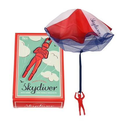 Traditional skydiver toy